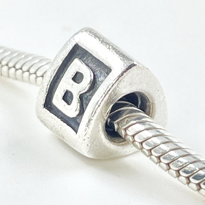 PANDORA Alphabet Letter "B" Sterling Silver Charm