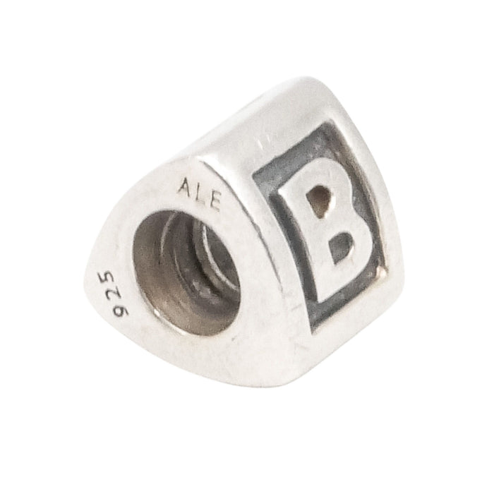 Pandora Letter B Alphabet Charm Sterling Silver Initial Bead Retired