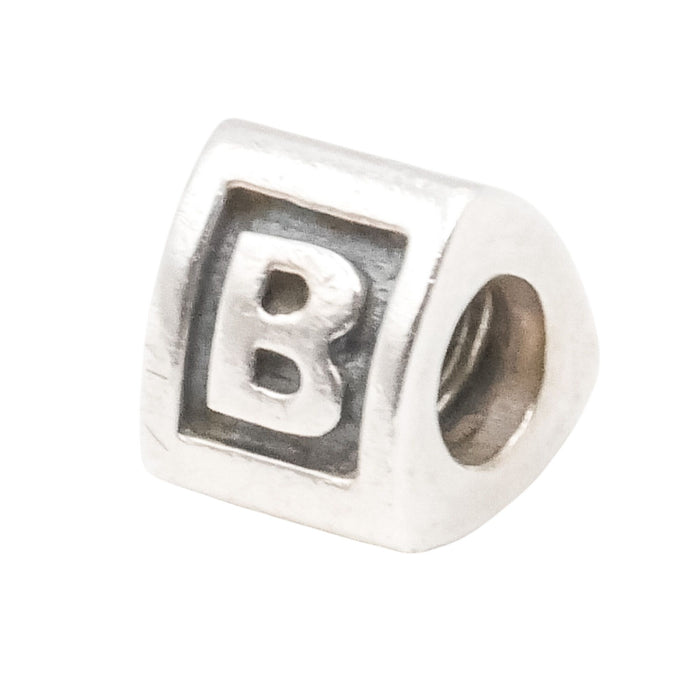 Pandora Letter B Alphabet Charm Sterling Silver Initial Bead Retired