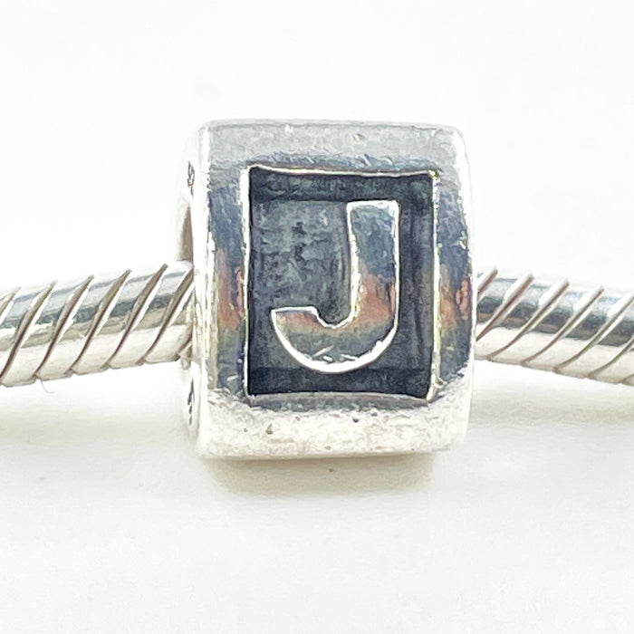 PANDORA Alphabet Letter "J" Sterling Silver Charm