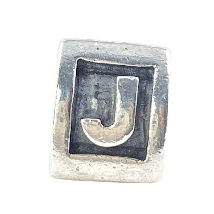 Pandora Letter J Charm Sterling Silver Alphabet Bead 925 ALE Retired