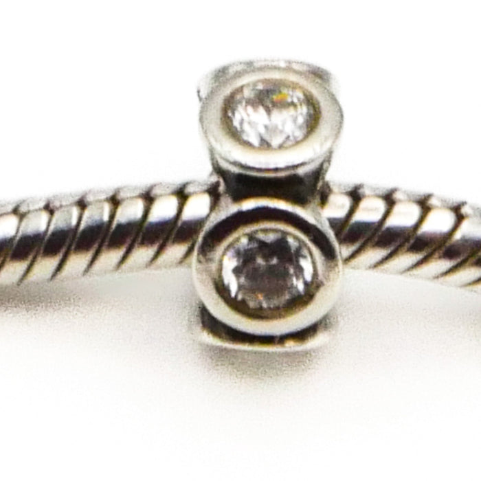PANDORA Lights Clear CZ Spacer 925 ALE Sterling Silver Spacer Charm