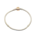 Pandora Moments Sterling Silver Charm Bracelet With 14K Rose Gold Plated Clasp - 7.1 Inches