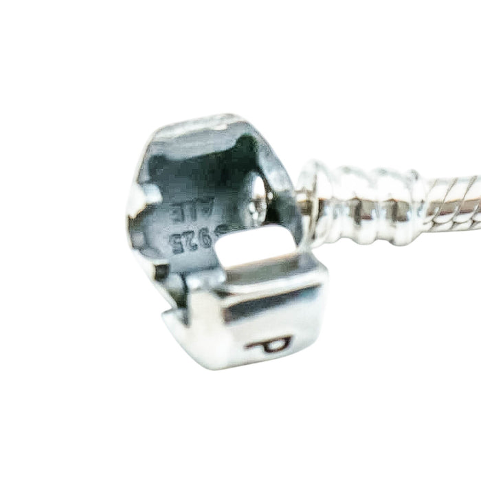 PANDORA Moments Sterling Silver Snake Chain Charm Bracelet With Pandora Clasp - 7.9 Inches