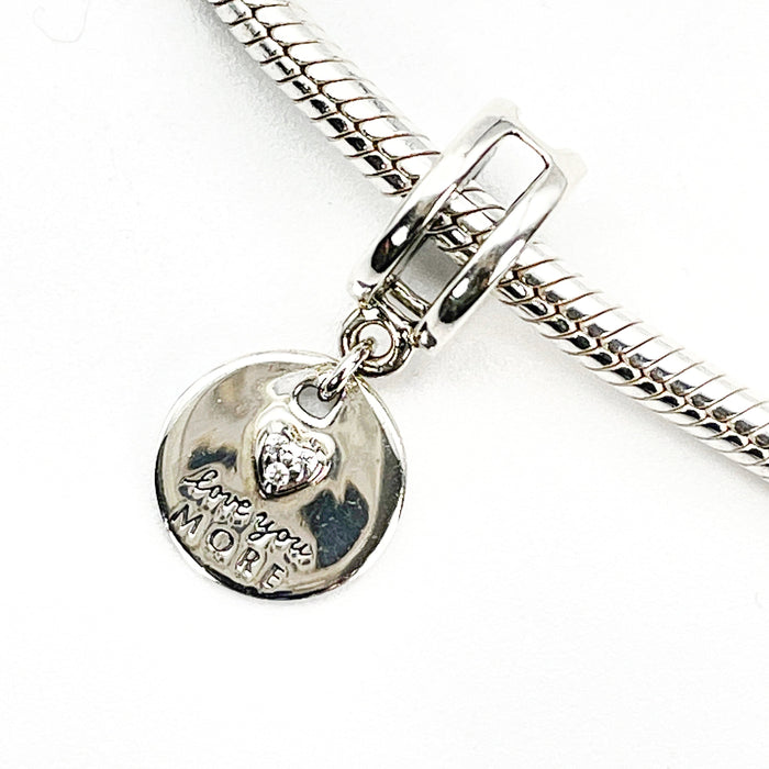 PANDORA More and Most Sterling Silver Dangle Charm With Clear Zirconia