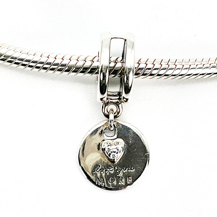 PANDORA More and Most Sterling Silver Dangle Charm With Clear Zirconia