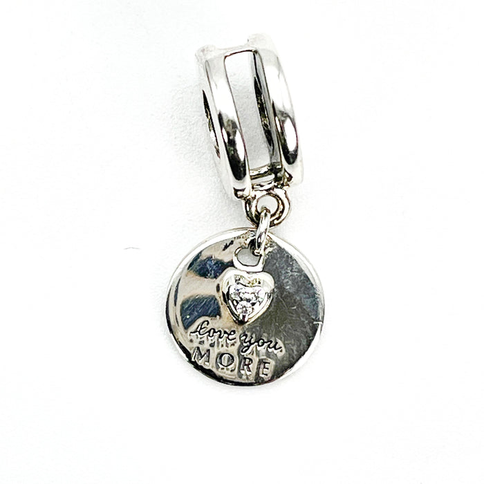 PANDORA More and Most Sterling Silver Dangle Charm With Clear Zirconia