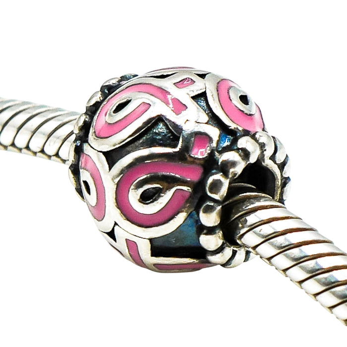 Pandora Pink Ribbon Sterling Silver Breast Cancer Awareness Charm