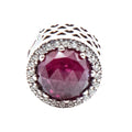 Pandora Radiant Hearts Cerise Crystal Charm Sterling Silver Retired