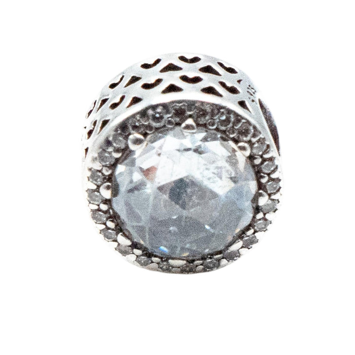 Pandora Radiant Hearts Clear CZ Charm Sterling Silver Retired