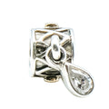 Pandora Rare Retired One World Health Sterling Silver 14K Gold CZ Dangle Charm