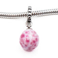 PANDORA Rare Retired Sterling Silver Speckled Beauty Pink Murano Glass