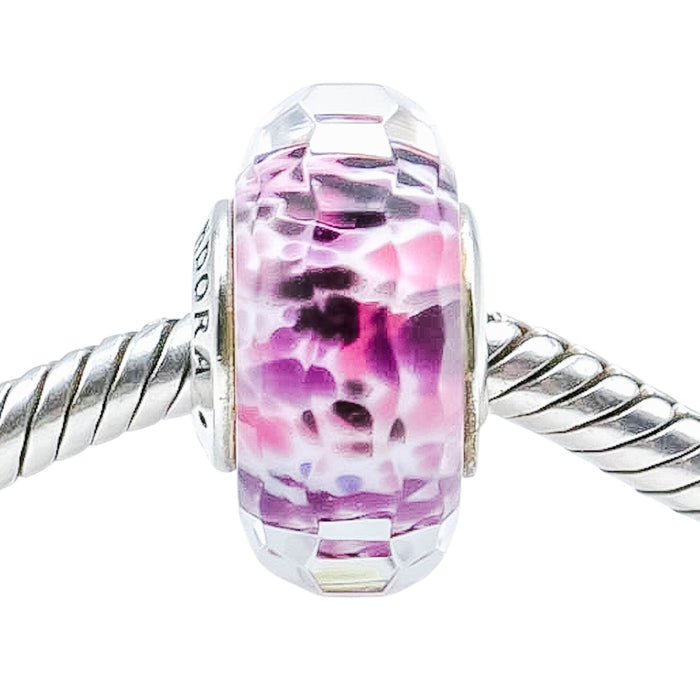 Pandora Rare Shoreline Sea Glass Murano Glass Charm Sterling Silver Retired