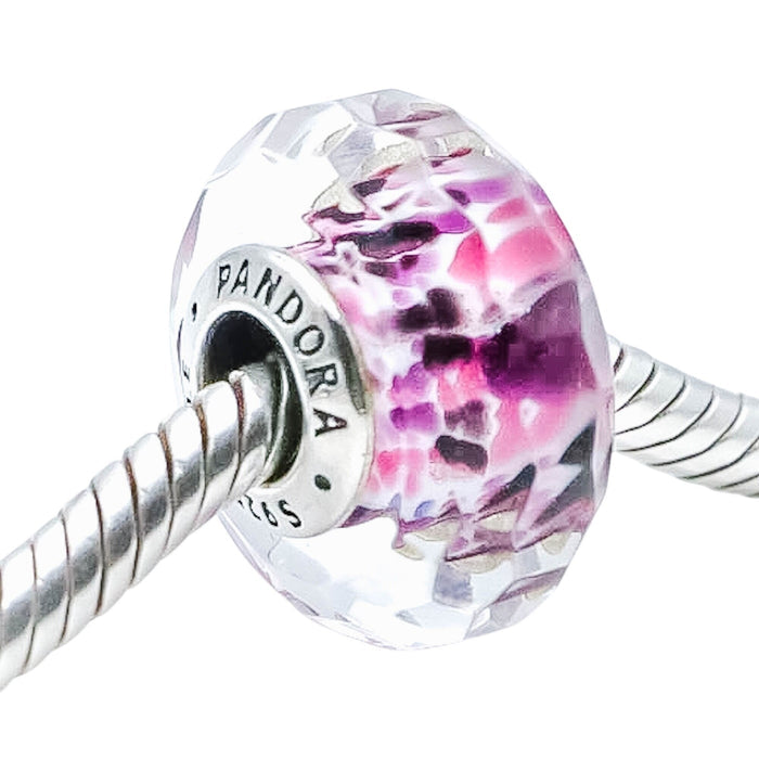 Pandora Rare Shoreline Sea Glass Murano Glass Charm Sterling Silver Retired