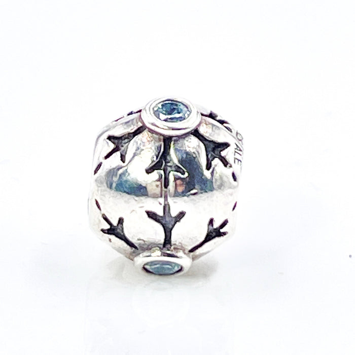 PANDORA RARE Snowflake Sterling Silver Charm