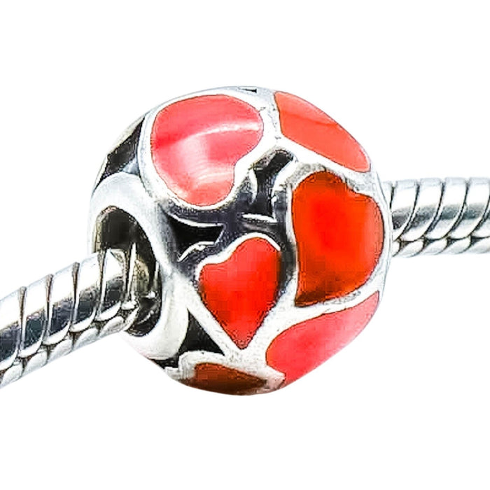PANDORA Red Hot Love Sterling Silver Charm - Retired