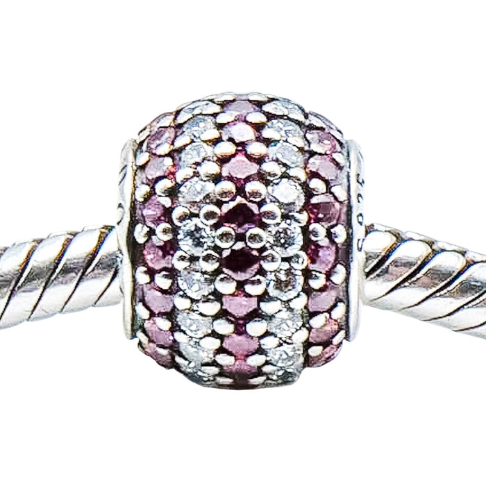 Pandora Red Nautical Pave Lights Sterling Silver Charm With Red Zirconia