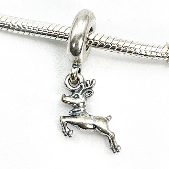 Pandora Reindeer Sterling Silver Christmas Dangle Charm