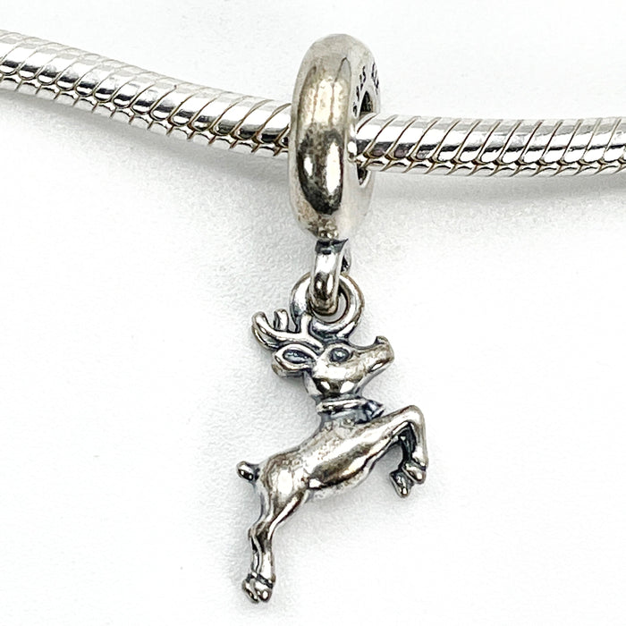 Pandora Reindeer Sterling Silver Christmas Dangle Charm