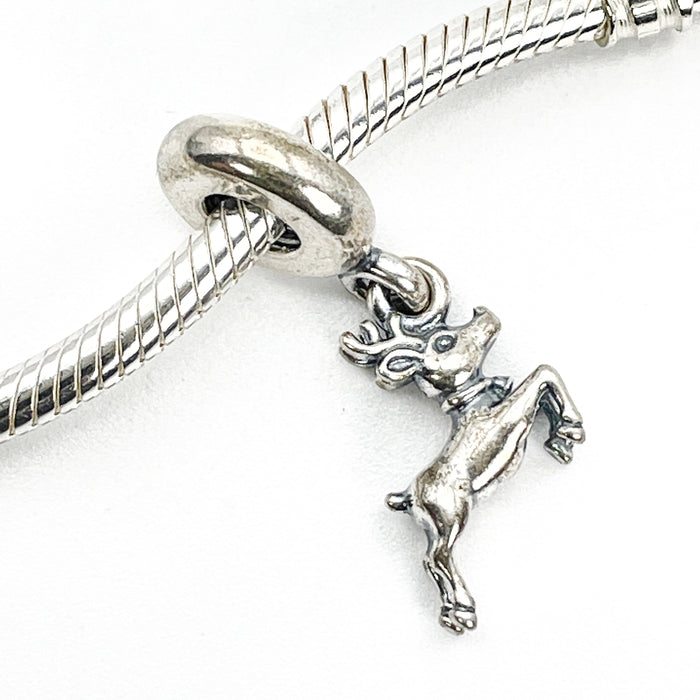 Pandora Reindeer Sterling Silver Christmas Dangle Charm