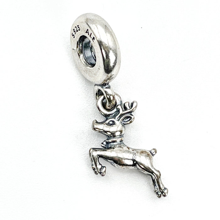 Pandora Reindeer Sterling Silver Christmas Dangle Charm