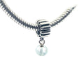 Pandora Retired March Birthstone Aquamarine Sterling Silver Dangle Charm Bead