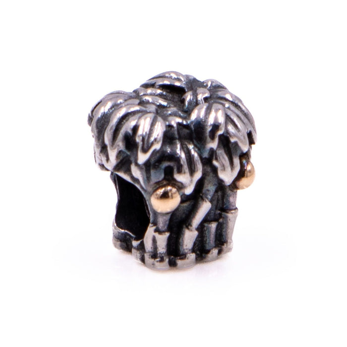 Pandora Retired Palm Tree Sterling Silver & 14K Gold Coconuts Charm