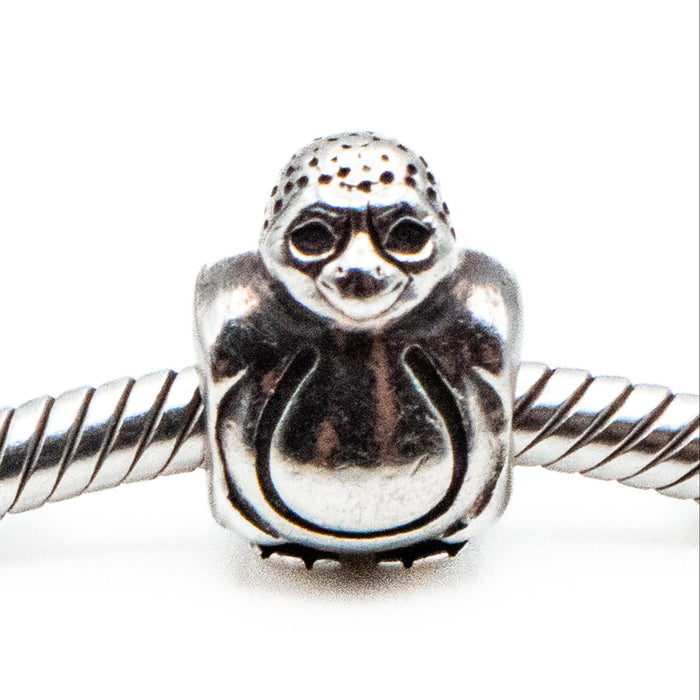 PANDORA Retired Penguin Sterling Silver Charm Animal Bead