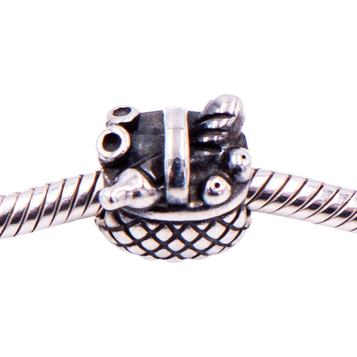 Pandora Retired Picnic Basket Sterling Silver Charm