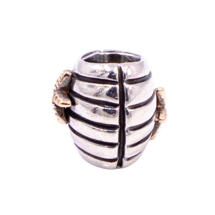 Pandora Retired Seashell Sterling Silver 14K Gold Starfish Ocean Charm