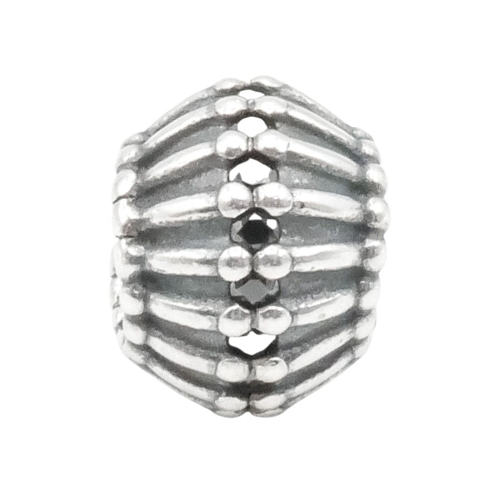 Pandora Retired Show Stopper Black CZ Sterling Silver Charm