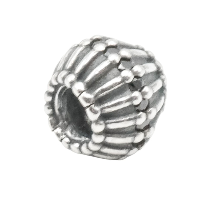 Pandora Retired Show Stopper Black CZ Sterling Silver Charm