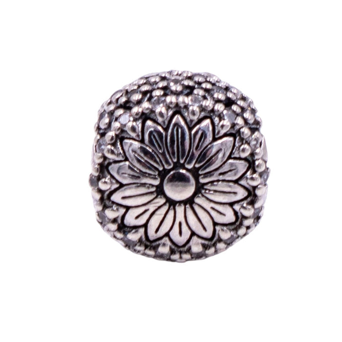 Pandora Retired Sparkling Pineapple Sterling Silver Clear CZ Charm Bead