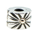 Pandora Retired Sunburst Clip Charm Sterling Silver with 14K Gold Accent