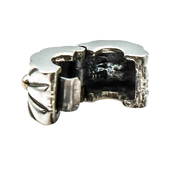 Pandora Retired Sunburst Clip Charm Sterling Silver with 14K Gold Accent