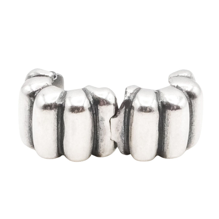 Pandora Ribbed Sterling Silver Clip Charm – Retired