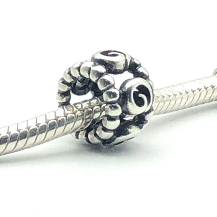 PANDORA Ring of Roses S925 ALE Sterling Silver Charm Bead 790456 - Retired