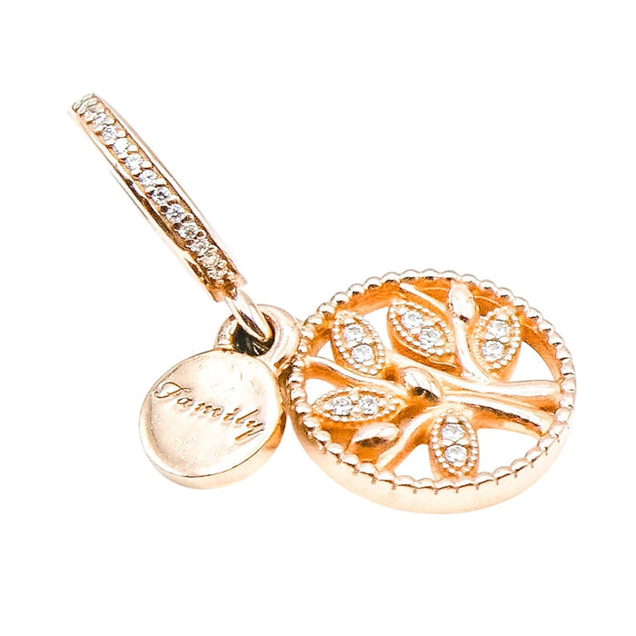 Pandora Rose™ Family Tree Dangle 14K Rose Gold Plated Sterling Silver Charm