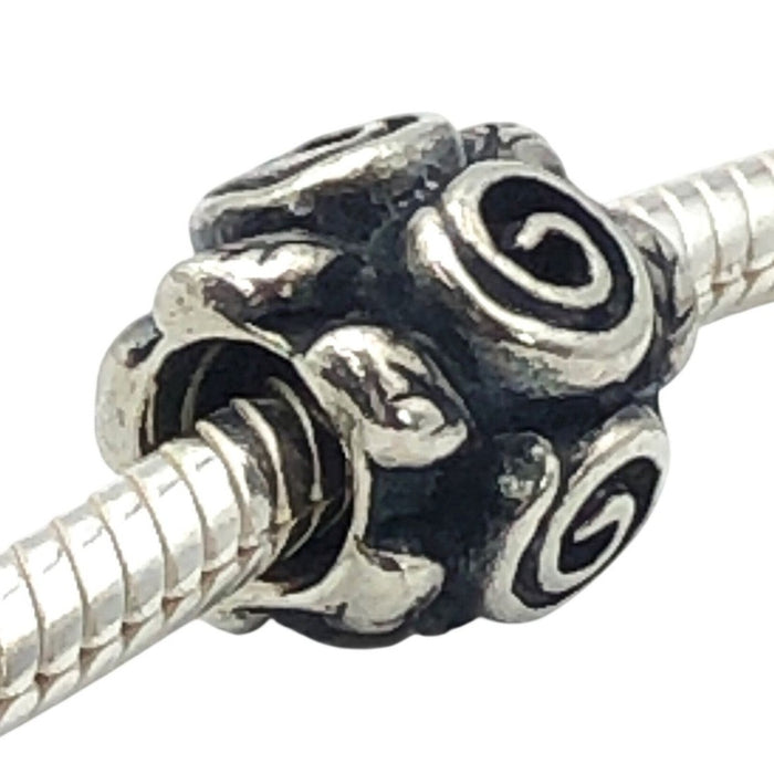 Pandora Rose Leaf Sterling Silver Charm Retired
