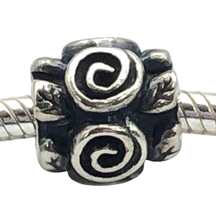 Pandora Rose Leaf Sterling Silver Charm Retired