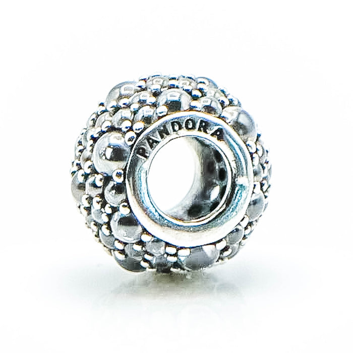 Pandora Shimmering Droplets Sterling Silver Charm With Clear Zirconia