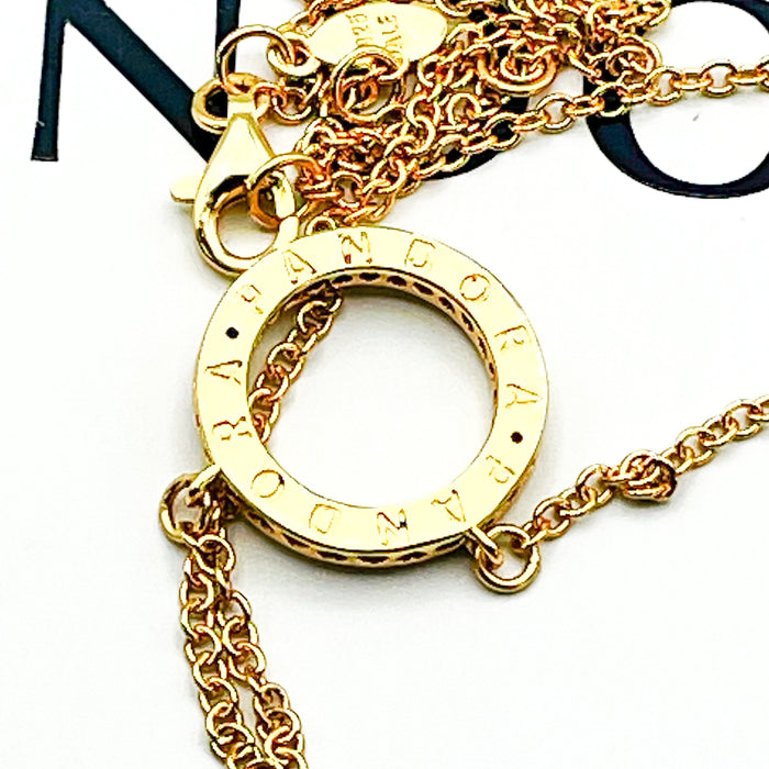 PANDORA Shine™ Hearts of Pandora 18K Gold Plated Sterling Silver Necklace With Clear Zirconia