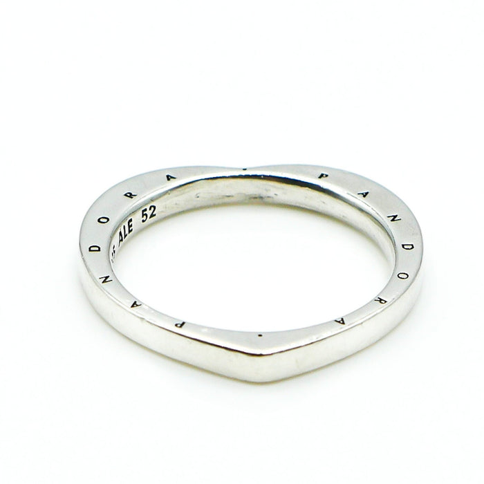 PANDORA Size 6 (52) Signature Heart Sterling Silver Ring