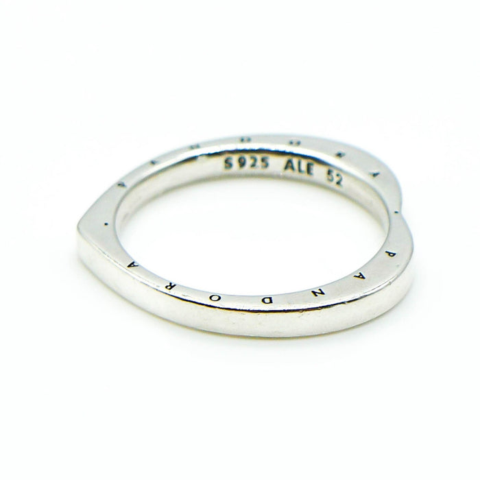 PANDORA Size 6 (52) Signature Heart Sterling Silver Ring
