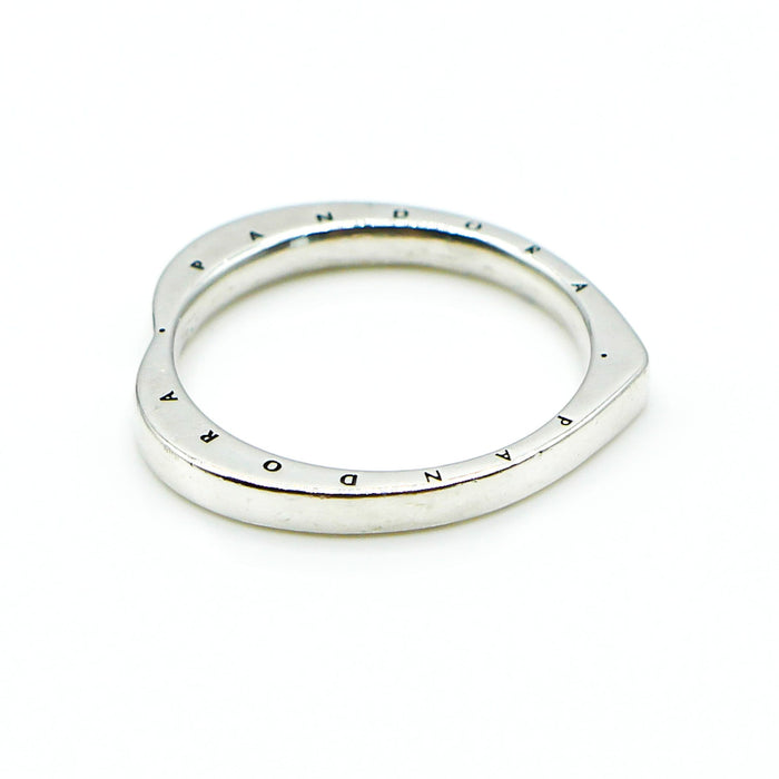 PANDORA Size 6 (52) Signature Heart Sterling Silver Ring