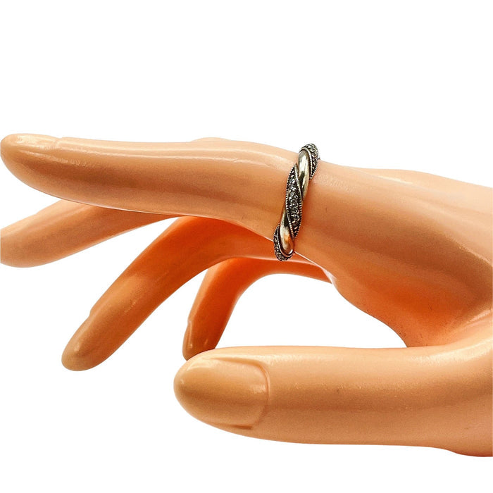PANDORA Size 9 Ribbon of Love Sterling Silver Ring