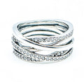 PANDORA Sparkling And Polished Lines Sterling Silver Ring