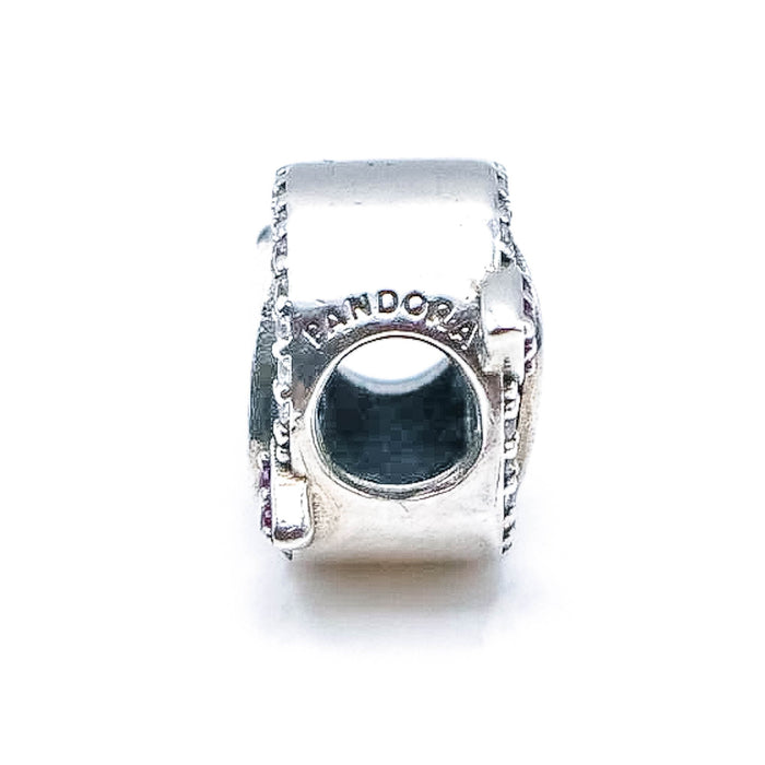 PANDORA Sparkling Arrow And Heart Sterling Silver Charm