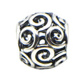 Pandora Sterling Silver Openwork Swirls Charm Retired Scroll Bead Bracelet