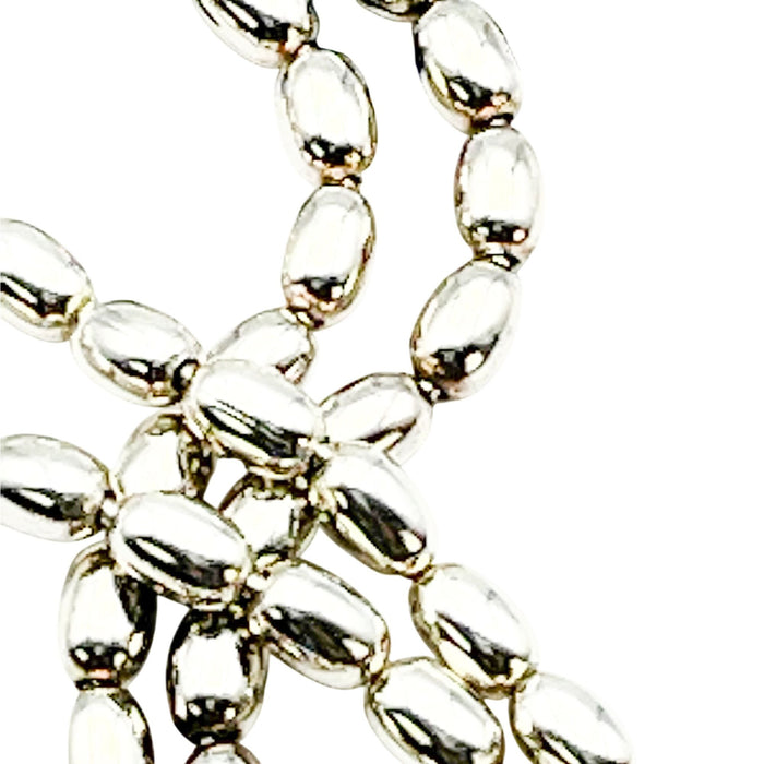 Pandora Very Rare Sterling Silver Beaded Chain Rice Bead Necklace - 23.6 Inches